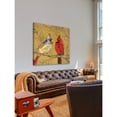 thumbnail image 3 of "Cardinal Conversation" Painting Print on Wrapped Canvas, 3 of 4