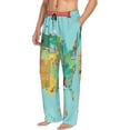 thumbnail image 2 of Haiem USA Tourist Map Men's Pajama Pants Ultra Lightweight Pjs Bottoms Sleepwear Bottom Pants with Pocket Drawstring-X-Large, 2 of 9
