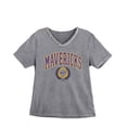 thumbnail image 7 of Women's Gameday Couture Gray Minnesota State Mavericks Iconic Edge Rhinestone V-Neck T-Shirt, 7 of 7