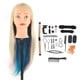 thumbnail image 1 of Cabeza de maniquí de entrenamiento para peluquería con herramientas para peinar el cabello. Cabeza de maniquí de peluquería para salón., 1 of 14
