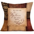 thumbnail image 2 of Retro Plaid Euro Style Throw Pillow Covers Inspirational Quote Decorative Pillow Case Cotton Linen Cushion Cover Decor 18x18 Inch Pillowcase for Home Set of 4 (Retro Plaid Set), 2 of 6