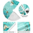 thumbnail image 5 of KXMDXA Tree Skirts Turquoise Roses Teal Floral Leaves Xmas Christmas Tree Skirt Stand Mat for Holiday Party Decoration Indoor Outdoor 36 inches, 5 of 6