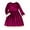 Burgundy, variant on Odeerbi Kids Girls Fall Winter Corduroy Dresses Christmas Lace Trim Princess Dress Cute Long Sleeve Round Neck Dress Kids Girls Clothes