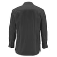 thumbnail image 2 of Men's Guayabera Long Sleeve Button Up Cuban Beach Casual Embroidered Dress Shirt (Black, 2XL), 2 of 3