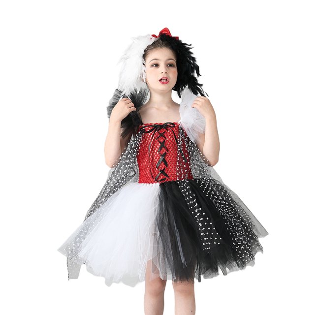 SAYOO Conjunto de Vestido para niña, Vestido de Patchwork de Tul Sin Mangas con Aro para el Cabello + Varita + Guantes para Cosplay Party Stage Show SAYOO Moda