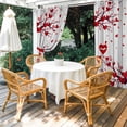 thumbnail image 4 of Outdoor Curtains for Patio Waterproof, Red Valentines Day Outdoor Privacy Panels Grommet, Red Love Heart Tree Vintage Blackout Outside Curtains for Porch/Cabana/Pergola/Gazebo 54"x108", 2 Panels, 4 of 8