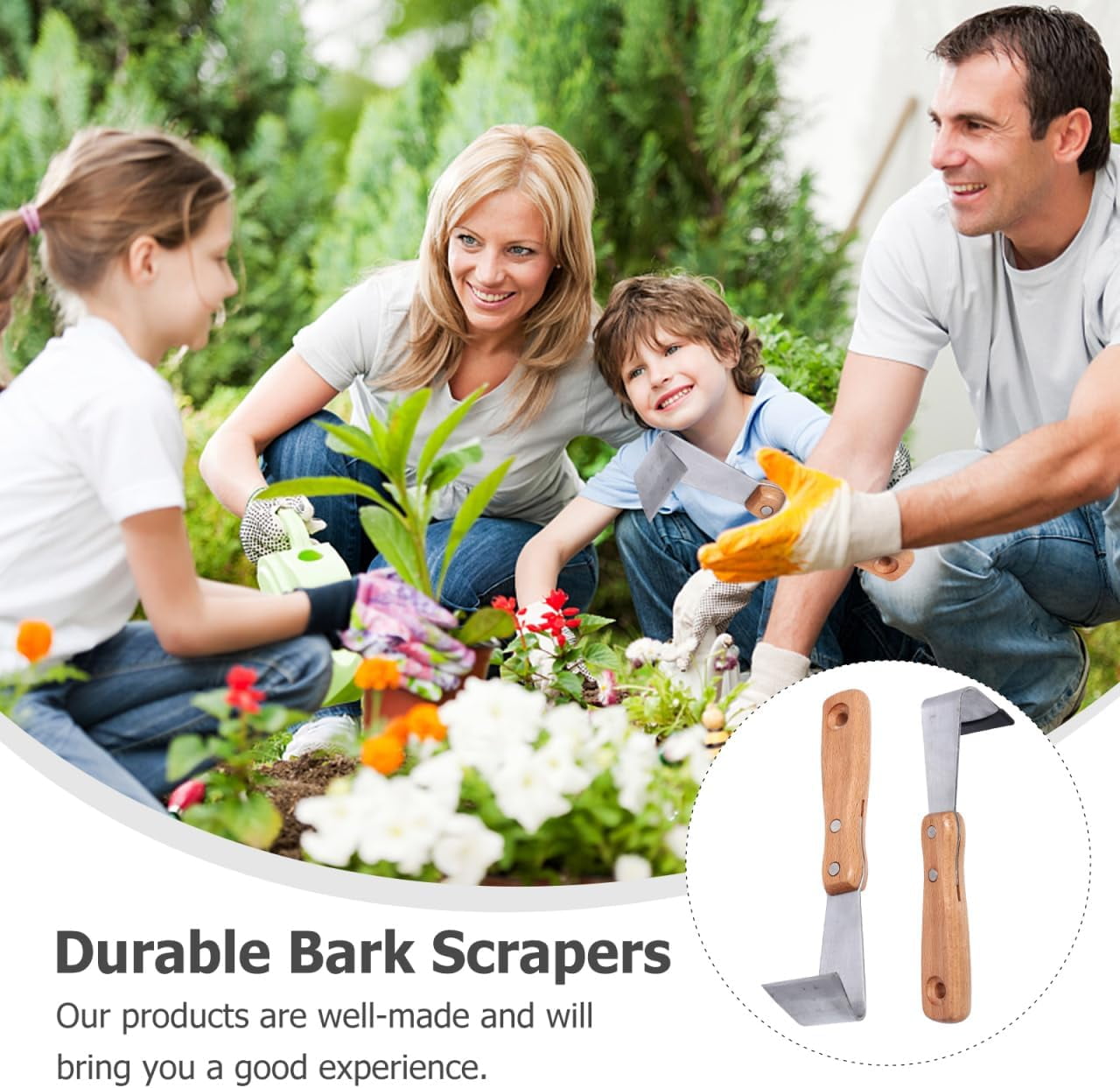 CATPAN 2pcs Bark Spud Debarking Tool Log Peeler Bark Removal Tool Crack Weeder for Patio Lawn Yard Woodworking Hand Tool
