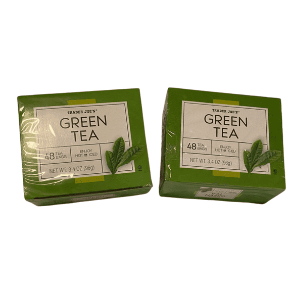 Trader Joe’s Green Tea 48 Tea Bags 3.4 oz / 96g- Pack of 2