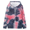 thumbnail image 3 of Byoo Toddler Girls Tie Dye Hoodie Fall Zip Up Hooded Sweatshirt Sports Cardigan Jacket, 3 of 3