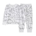 thumbnail image 3 of WhouRiu Girls Cartoon Graphic Pajamas Long Sleeve Crew Neck T Shirts And Pants Pajama Set 2 Piece Kids Autumn Cozy Cute Sleepwear,8-9 Years, 3 of 4
