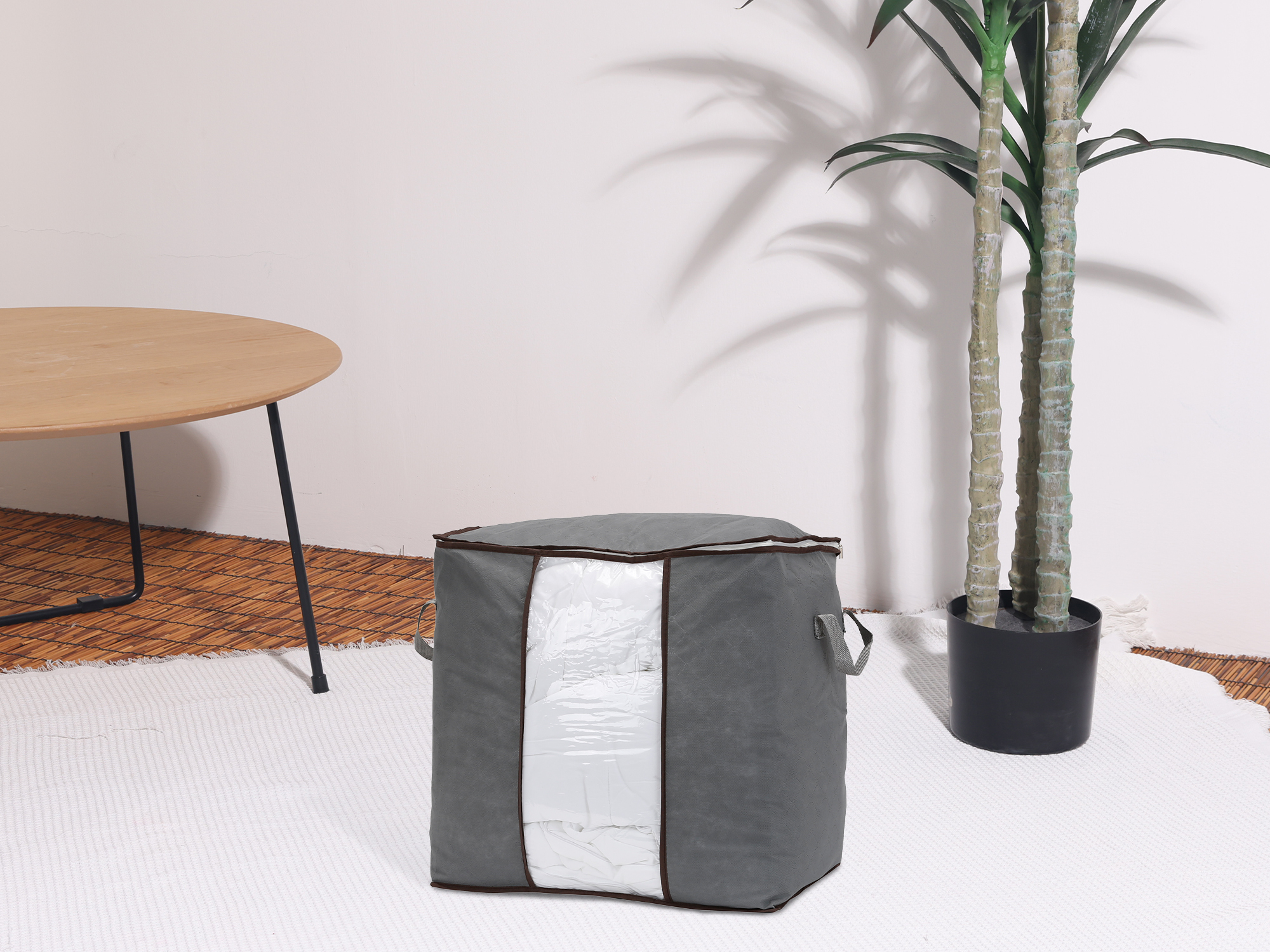 Unique Bargains 1 Pack Clothes Storage Bags Moving Bags Grey 19.5*19.5*14in