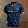 thumbnail image 4 of Zimjoy Germany Soccer Men's Shirts Crewneck Short Sleeve 2026 Country Team Tee Shirts Fan International Football Shirt Retro Streetwear Top Navy L, 4 of 5