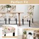 thumbnail image 5 of Funda elástica para silla con estampado floral | Funda elástica para silla de comedor | Funda de poliéster beige para decoración de hogar, oficina y restaurante, 5 of 6