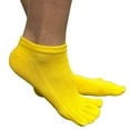 thumbnail image 4 of Couver Unisex Five Fingers Toed No Show Crew Toe Socks, Navy, Small, 4 of 7