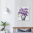 thumbnail image 3 of Creowell Purple Orchid Flower Canvas Wall Art Watercolor Chinoiserie Decor Floral Jar Pictures Prints for Living Room Bedroom Paintings Oriental Blue White Willow Artwork Home Decor 16x20 in/12x16 in, 3 of 4