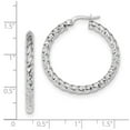 thumbnail image 2 of 14K White Gold Earring Hoop Women'S Twisted 31.5 mm 30.2, 2 of 2