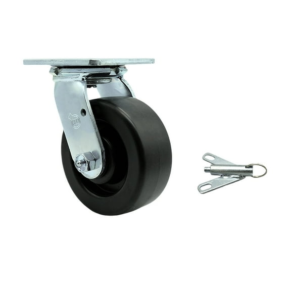 5 Inch Polyolefin Swivel Caster with Ball Bearing and Swivel Lock Service Caster