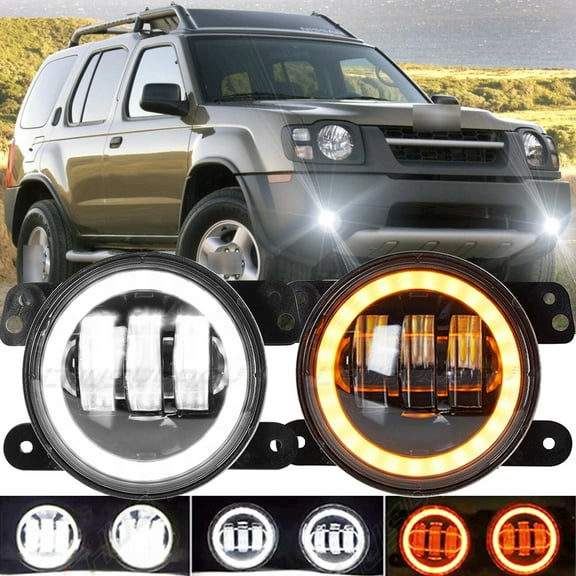 CHUSYYRAY Pair for 2001-2004 Nissan Frontier Xterra 4" Driving Bumper Fog Light Lamps