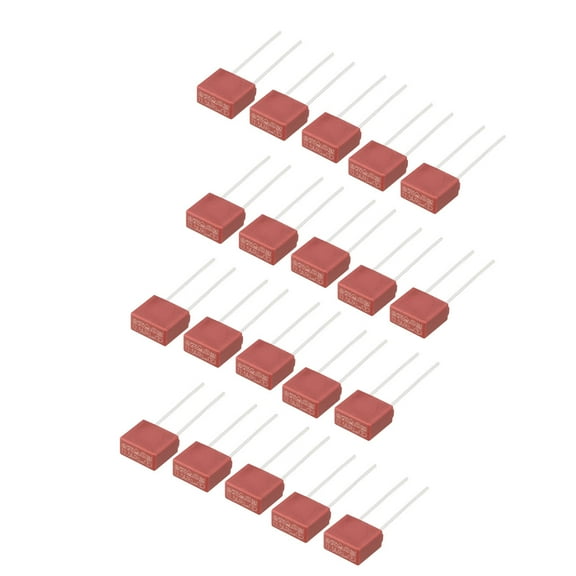 20Pcs DIP Mounted Miniature Square Slow Blow Micro Fuse T2.5A 2.5A 250V Red