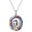 Rainbow Crystal, variant on Animal Necklace for Women 925 Sterling Silver Monkey Ladybug Pendant Necklace