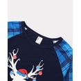 thumbnail image 5 of PatPat Christmas Pajamas for Men Family Matching 2 Pieces PJs Set Long Sleeve Top & Plaid Pants Holiday Sleepwear with Socks, Blue, XL, 5 of 8