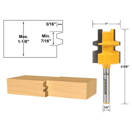 

Yonico Glue Joint Router Bit - Medium Reversible - 1/4 Shank - 15136q