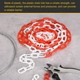 thumbnail image 3 of Plastic Chain Links, 1.9-Inch 25 Foot Barrier Chain, Red/White, 3 of 7