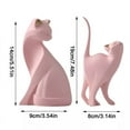 thumbnail image 6 of WEISIPU Resin Pink Cat Statue Figurines Bookshelf Desktop Ornament Creative Sculpture Home Decor, 6 of 9