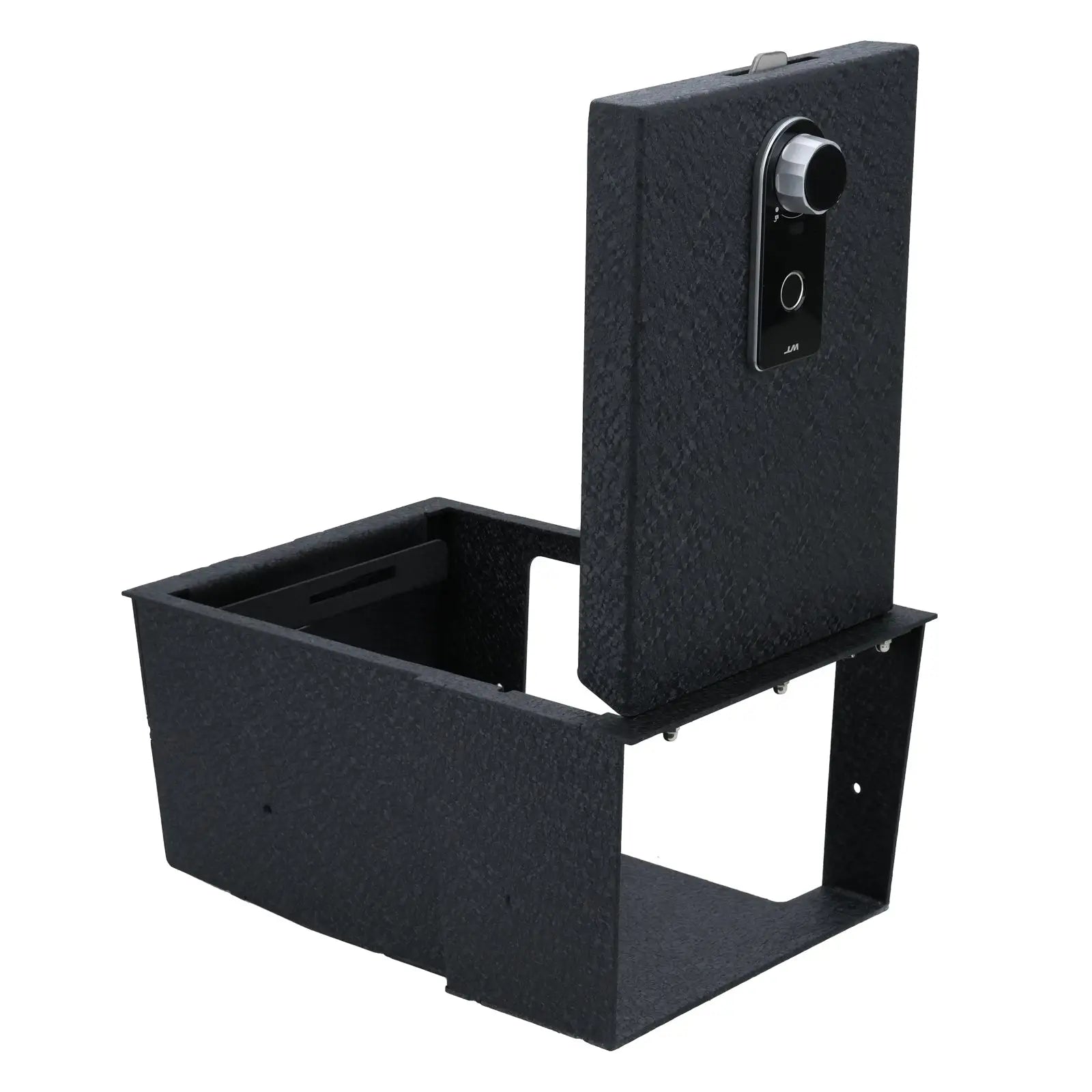 Center Console Gun Safe Vault - WASAI Console Lock Box Compatible with Lincoln Aviator 2019-2023, Fingerprint Lock with Key.
