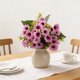 thumbnail image 1 of Plantas Verdes Artificiales De Plástico 1 unidad de crisantemos y margaritas artificiales rosas con tallos de plástico para decoraciones de bodas y centros de mesa para el hogar. Rkxzt, 1 of 9