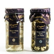 (6 Pack) Marinated Spanish Sweet White Garlic By Coquet - With Hot Pepper