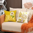 thumbnail image 5 of 1PC Outdoor Throw Pillow Covers 18x18inch, Spring Summer Decorative Cushion Cases, Home Decor Decorations for Patio Couch Chair Sofa, Daisy Floral Gnomes, 5 of 6
