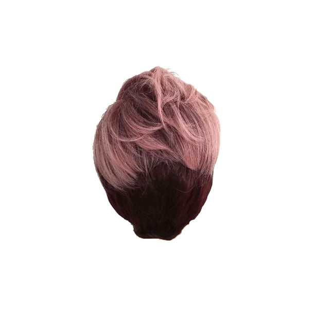 Hot Short Sexy Wig Front Wavy Fashion Black Women Curly Pink Synthetic Wigs  