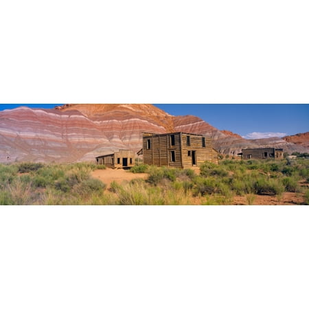 Ghost Town Movie Set Paria Utah Stretched Canvas - Panoramic Images (27 x (Best Ghost Towns In Utah)