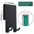 YIGII Over the Door Towel hooks Black Door Hooks for Frameless Glass