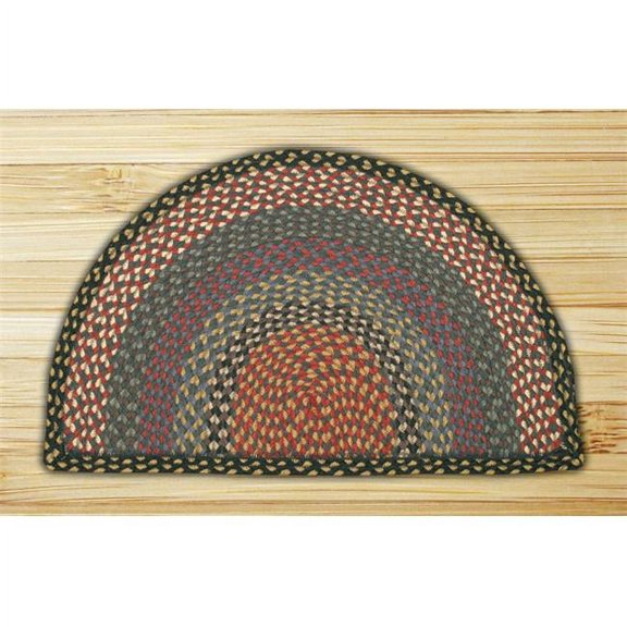 Capitol Importing Burgundy-Blue-Gray - 18 in. x 29 in. Small Rug Slice