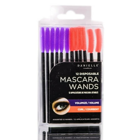 Danielle Creations 12 Disposable Mascara Wands (Volumize/Curl) - 12 (Best Disposable Mascara Wands)