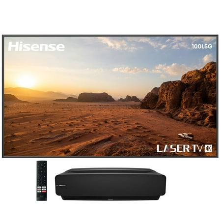 Hisense 100L5G 100" 4K Ultra-Short-Throw LASER TV & 100'' DLT100B 1.0 Gain ALR Screen