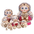 thumbnail image 1 of 10pcs Beautiful Wooden Nesting Dolls Matryoshka Russian Dolls Set, 1 of 8