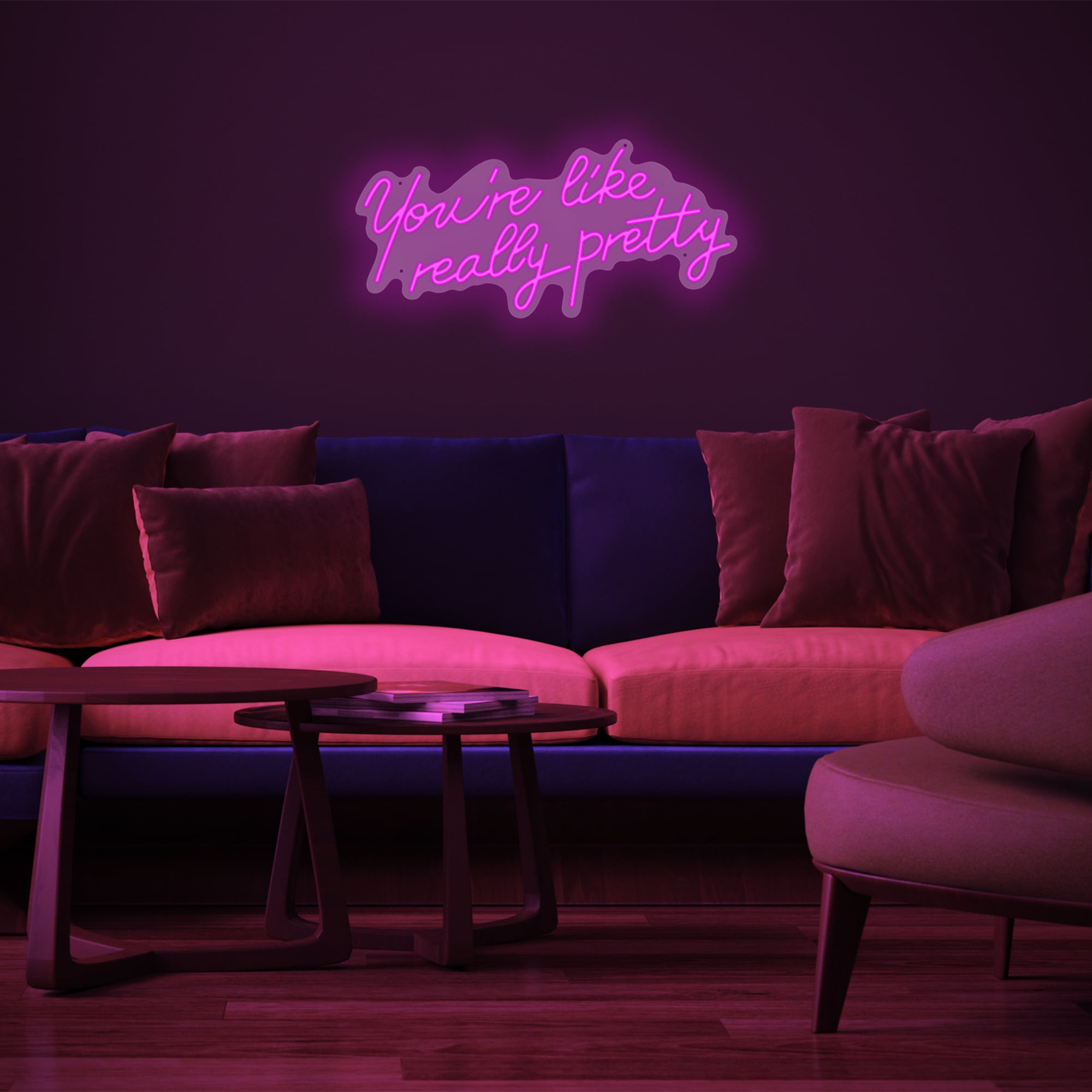 Xtreme Lit 26.3" x 12.3" 'You're like Really Pretty' Multi-color LED Neon Sign, Plastic Wall, 2 lb