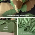 thumbnail image 4 of Sleep Zone Twin Kids Bedding Comforter Set, 5 Piece Boy Cool Durable Children Bed in a Bag, Green Camo, 4 of 8