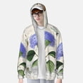 thumbnail image 3 of Picia Vintage Flower Women's Men's UPF 50+ Sun Protection Hoodie Shirt Long Sleeve SPF Fishing Outdoor UV Hiking Lightweight Shirts-X-Large, 3 of 9