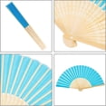 thumbnail image 5 of Silky Feel Hand Fan, High-Quality Paper Ensuring Durability and Wrinkle Resistance, Eastern Style with Exotic Accent, Lightweight and Foldable for Wedding Dancing Party Favors (12PCS), 5 of 5