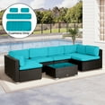 thumbnail image 2 of Outsunny Outdoor 14pc Patio Rattan Sofa Set Cushion Cover Replacement, 2 of 10