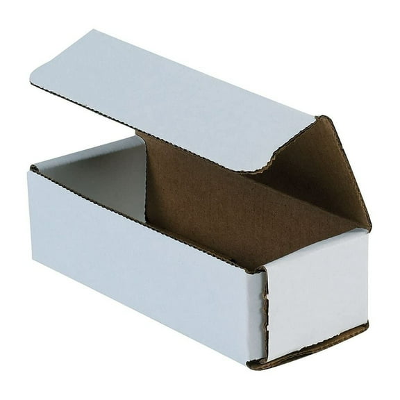 White Corrugated Cardboard Mailing Boxes, 14 x 4 x 2 Inches, Pack of 50, Crush-Proof, For Shipping, Mailing and Storing