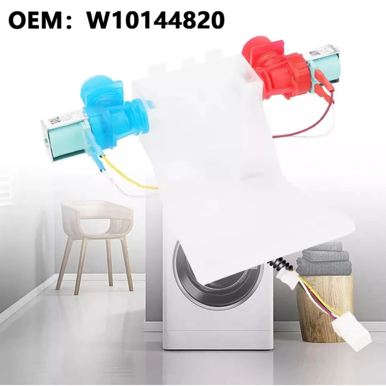 NATEFEMIN Washer Water Inlet Valve Replacement W10144820 for Whirlpool for Kenmore AP6015761 AC120V