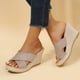 thumbnail image 5 of Zapatillas de cuña de cuerda de cáñamo con parte inferior de panecillo de plataforma de tacón alto de moda de verano Wmkox8yii  nm11110, 5 of 9