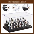 thumbnail image 2 of Grande Caja Expositora de Minifiguras para Bloques de Figuras de Acción, Caja Expositora Acrílica Transparente a Prueba de Polvo con 3 Escalones Móviles (negro-2PACK), 2 of 7