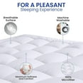 thumbnail image 4 of Bedding Quilted Fitted Mattress Pad, Pillow Top Mattress Topper, Mattress Cover Stretches up to 16 Inches Deep, 4 of 6
