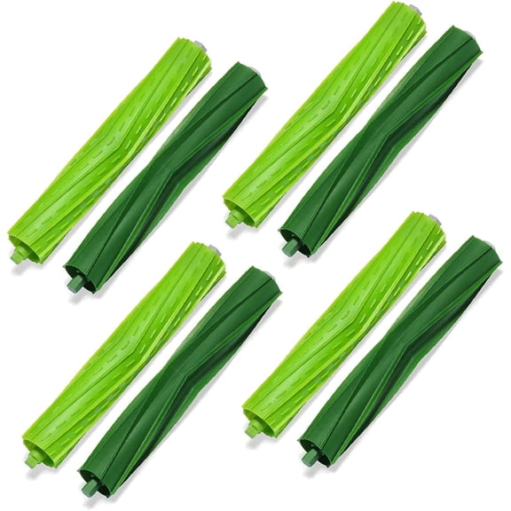 4 Sets Replacement Rubber Roller Brushes Compatible for iRobot Roomba E & I & J Series, Replacement Parts Accessory for J8 i7 i7 i1 i2 i3 i4 i6 i6 i8 i8 Plus E5 E6 E7 Vacuum Cleaner